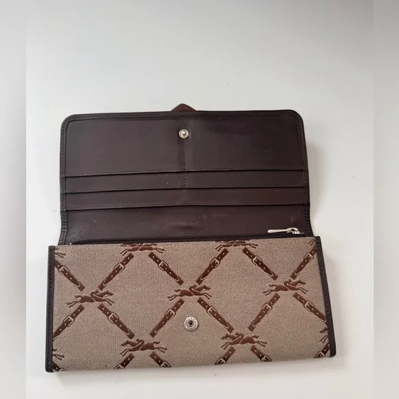 Longchamp Logo Canvas Wallet - Picture 5 of 9
